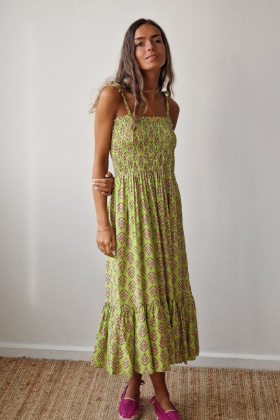 Vestido estampado con nido...