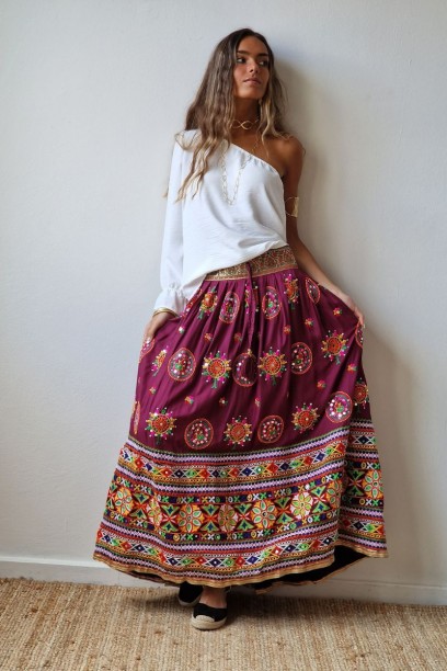 Falda india borada con...