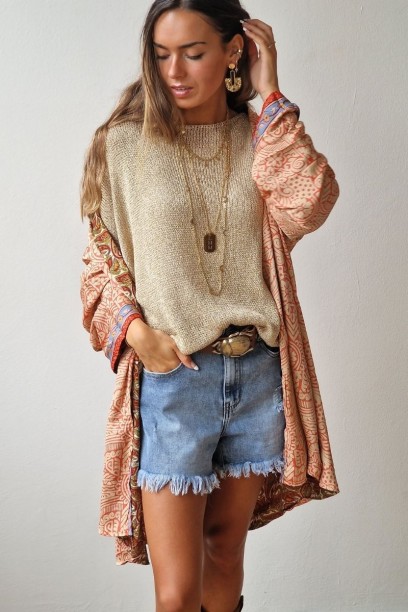 Kimono corto reversible...