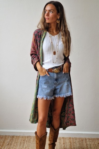 Kimono largo reversible...