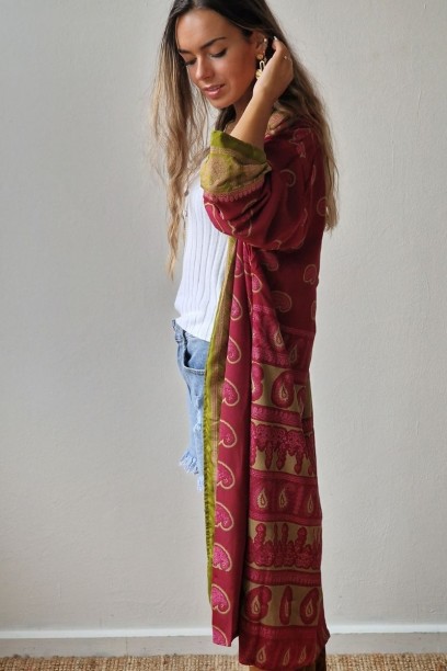 Kimono largo reversible...