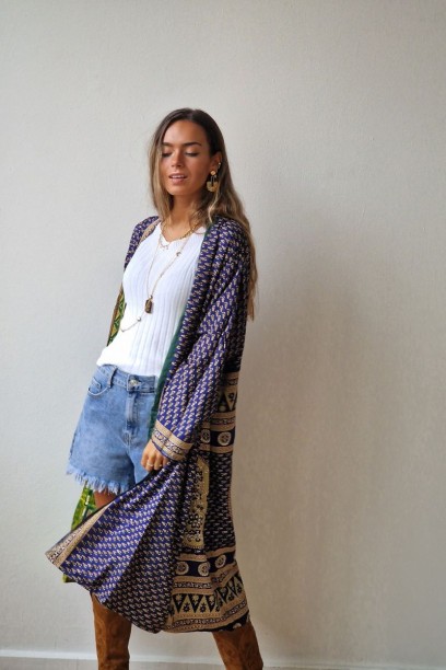 Kimono largo reversible...