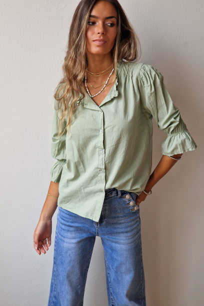 Camisa de mujer con cuello...