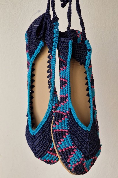 Bailarinas crochet con lazo...