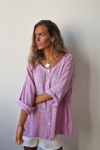 Camisa ovesize con manga...