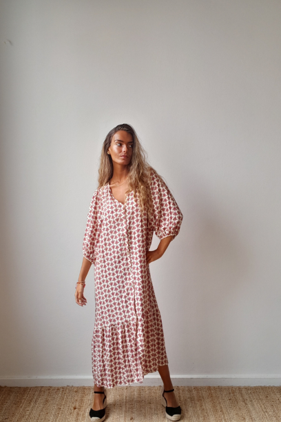Vestido abotonado con manga...