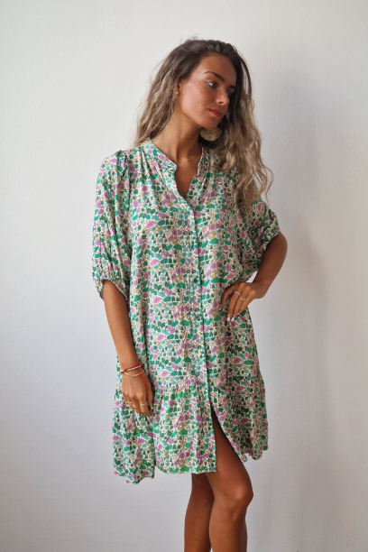 Vestido abotonado con...
