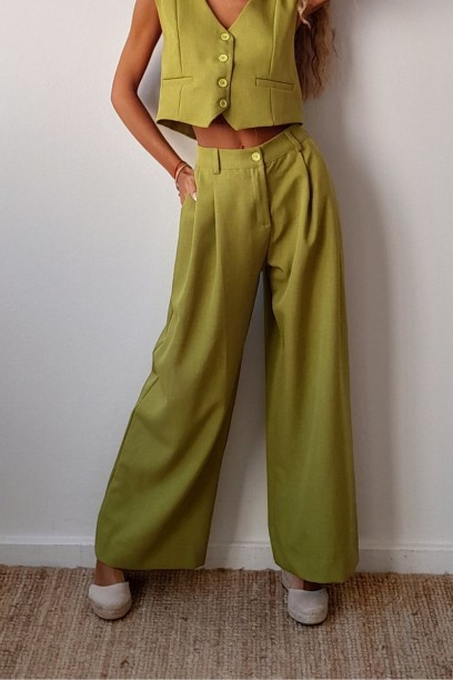 Pantalón de traje en color...