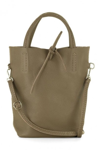 Bolso mini de piel topo...