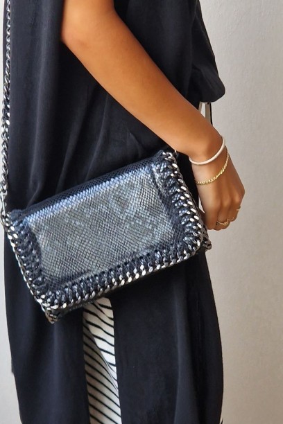 Bolso de piel labrada con...
