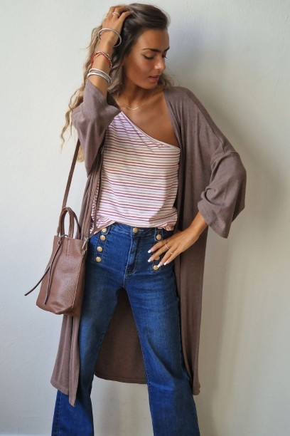 Chaqueta oversize larga de...