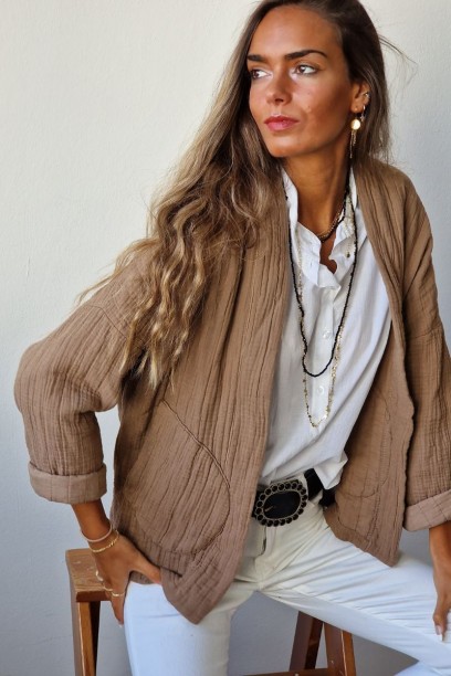 Chaqueta  color camel