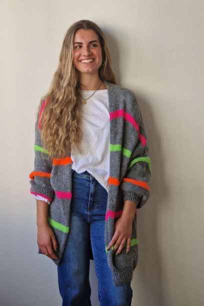 Chaqueta oversize punto de...