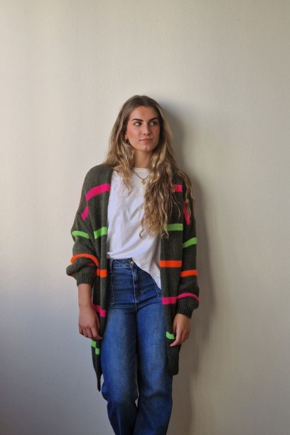 Chaqueta oversize punto de...