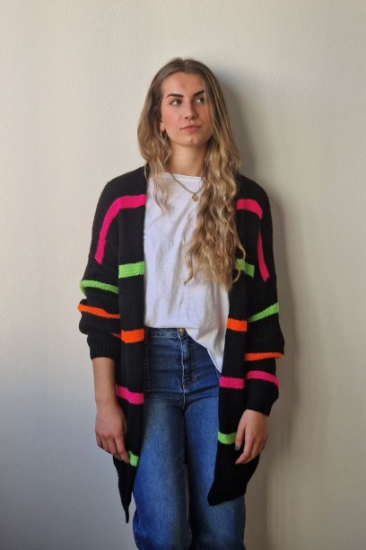 Chaqueta oversize punto de...