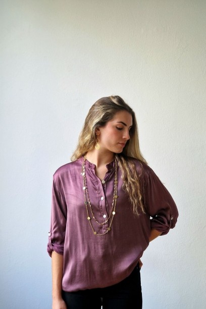 Blusa de mujer raso gordo...