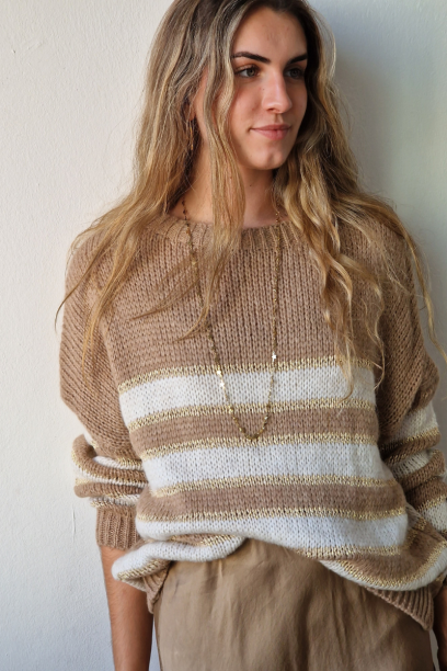 jersey de punto camel con...