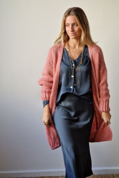Chaqueta oversize larga de...