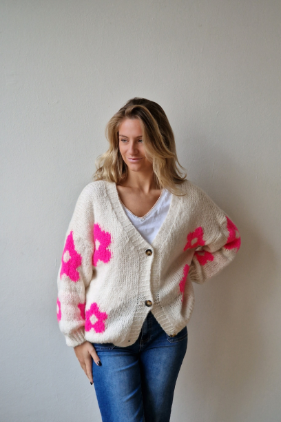 Chaqueta oversize de punto...