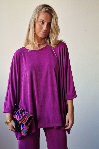 Blusa oversize buganvilla