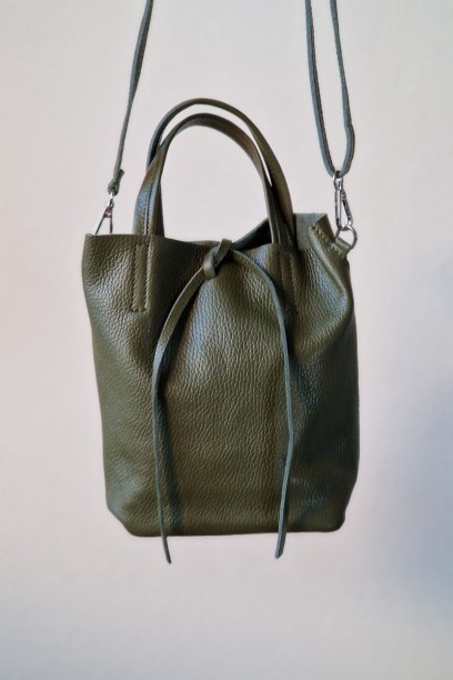 Bolso mini de piel verde