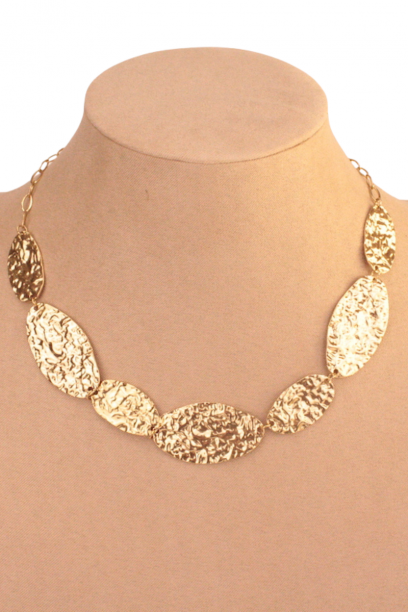 Collar acero dorado chapas...