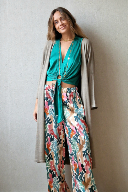 Chaqueta oversize larga de...