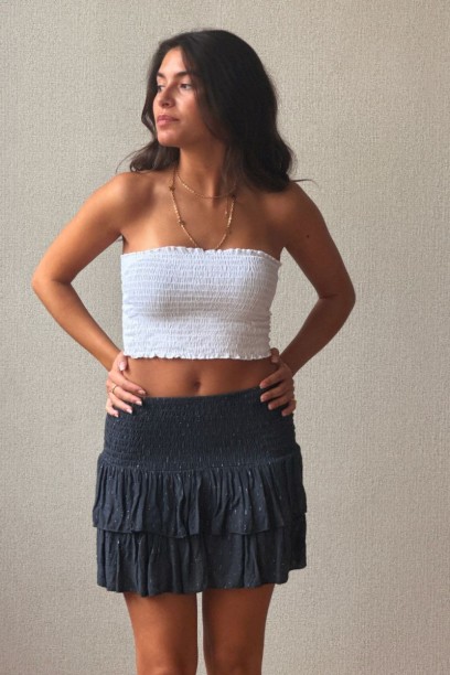 Minifalda pantalón gris con...