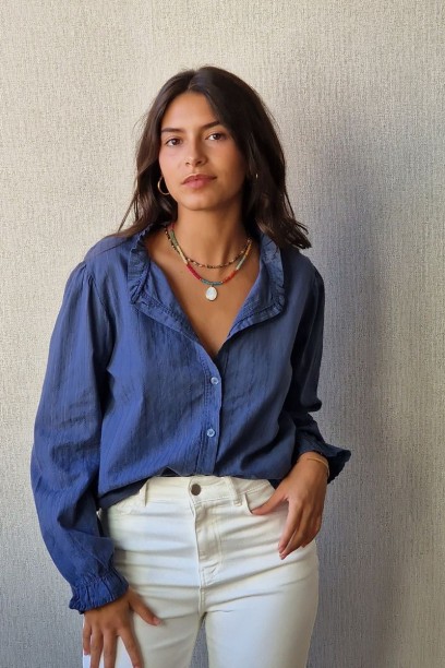 Camisa de rayas lurex...