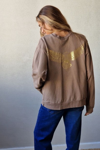 Sudadera básica con águila...