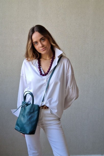 Camisa blanca básica algodón