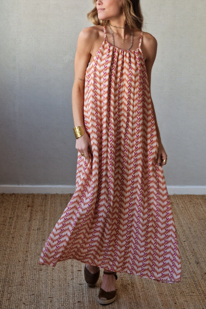 Vestido tirantes naranja