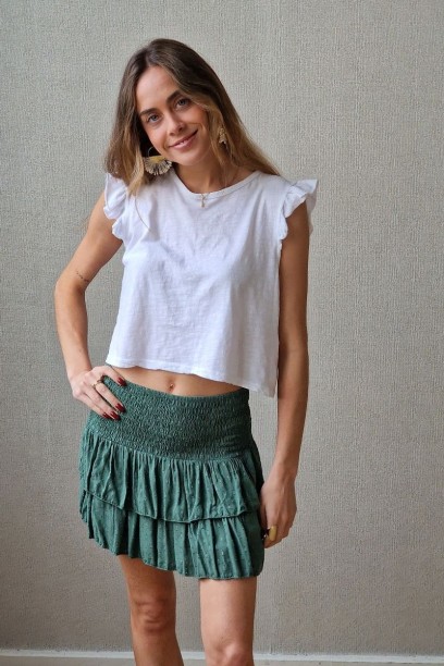 Minifalda pantalón con goma...