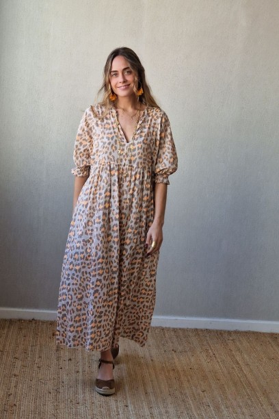 Vestido oversize animal...