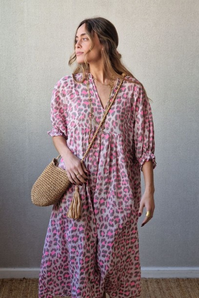 Vestido oversize animal...